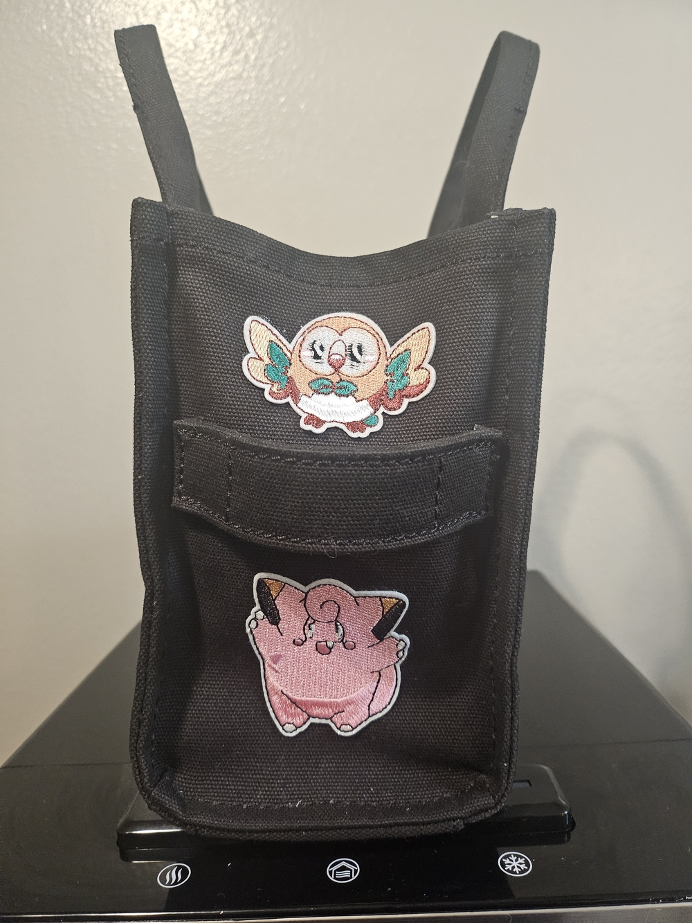 Marc Jacobs The Tote Bag Customized with Pokémon Patches- Black Small w/Dust Bag - Picture 4 of 6